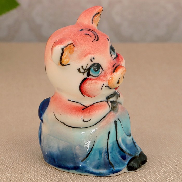 Сувенир «Алёнушка», 8 см, цвет, гжель