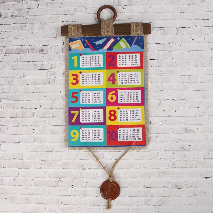 Сувенир свиток "Таблица умножения"