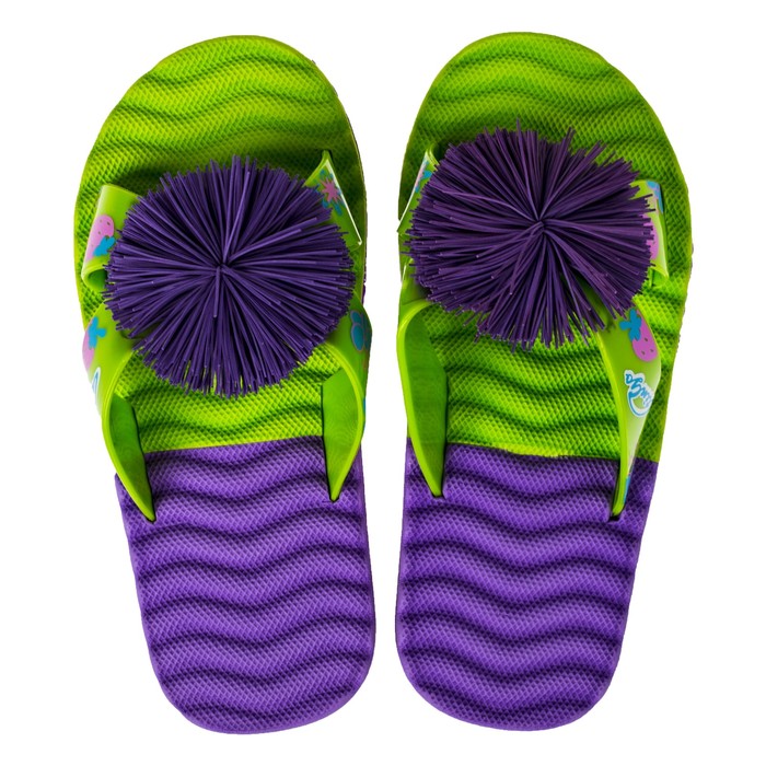 Сланцы детские пляжные арт. BC40724, цвет зелёный/фиолетовый, размер 32