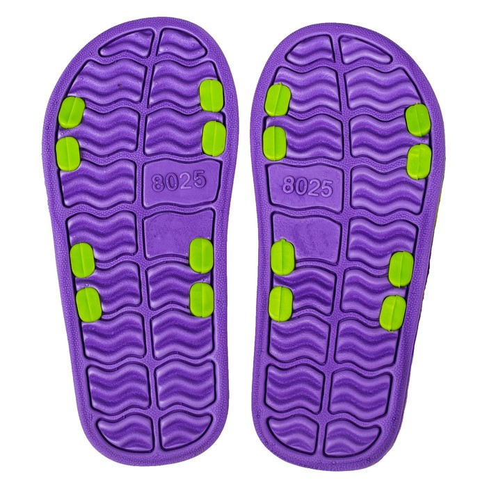 Сланцы детские пляжные арт. BC40724, цвет зелёный/фиолетовый, размер 32