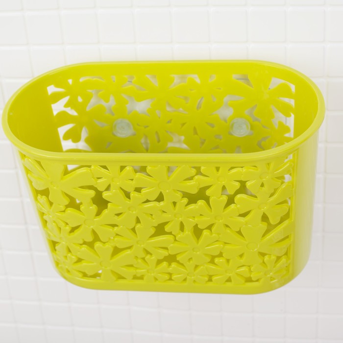 Держатель для ванных принадлежностей на присосках 19х9х12 см "Bath Collection", цвет МИКС