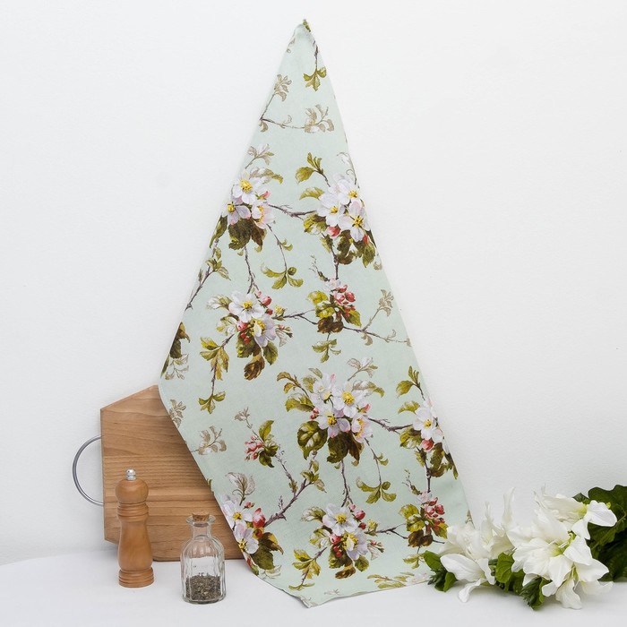 Полотенце "Яблоневый цвет зел.осн ", наб.40х75 см