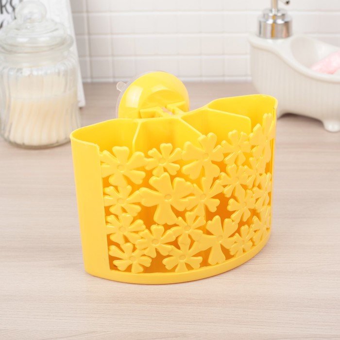 Держатель для ванных принадлежностей на присосках 15х5х10 см "Bath Collection", цвет МИКС