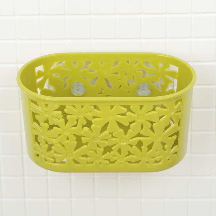 Держатель для ванных принадлежностей на присосках 16х8х8 см "Bath Collection", цвет МИКС