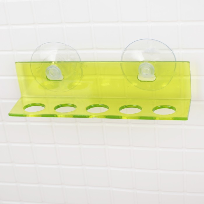 Держатель для 5 зубных щеток на присосках 15х3х3,5 см "Bath Collection", цвет МИКС