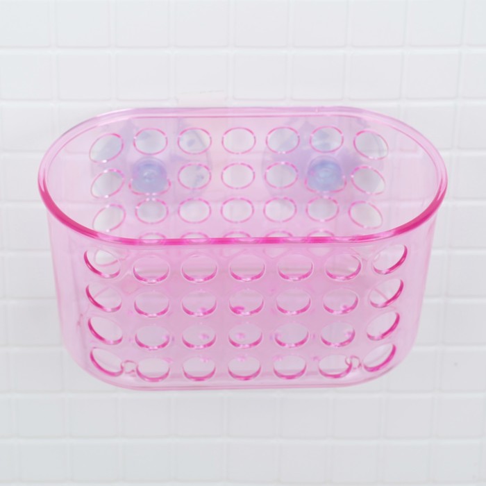 Держатель для ванных принадлежностей на присосках 16х8х8 см "Bath Collection", цвет МИКС