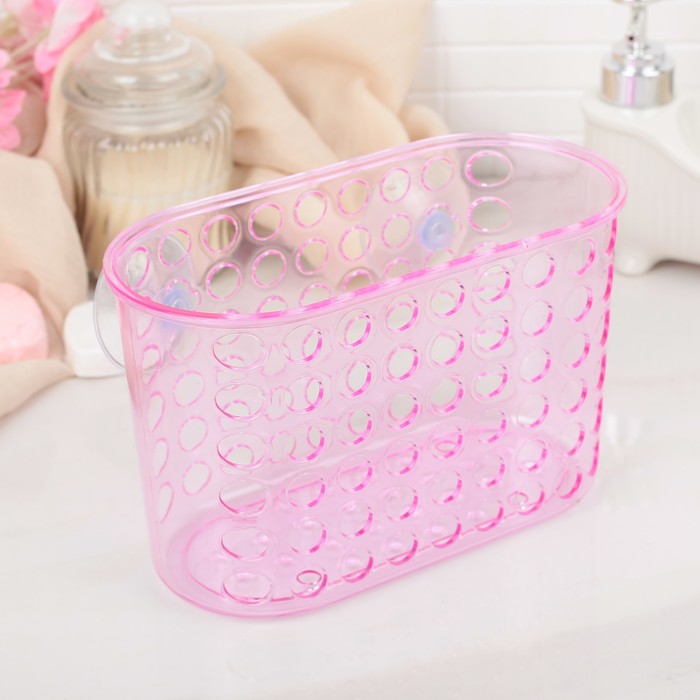 Держатель для ванных принадлежностей на присосках 19х9х12 см "Bath Collection", цвет МИКС