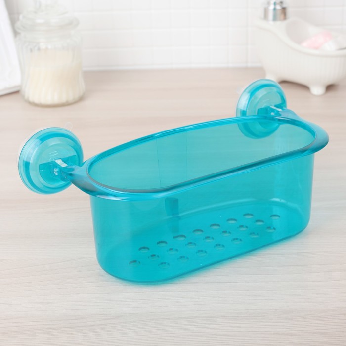 Держатель для ванных принадлежностей на присосках 22х10х8 см "Bath Collection", цвет МИКС