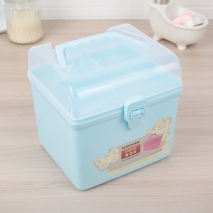 Бокс для хранения, 16х14х16 см, микс цвета