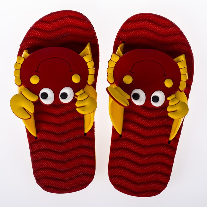Сланцы детские пляжные арт. BB40712, цвет красный, размер 24