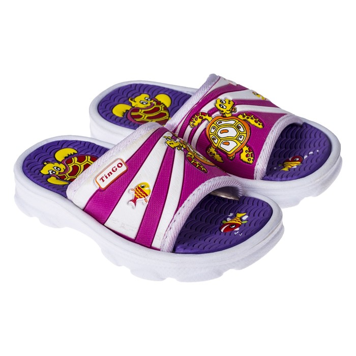 Сланцы детские пляжные арт. BB35001, цвет бело/фиолетовый, размер 29