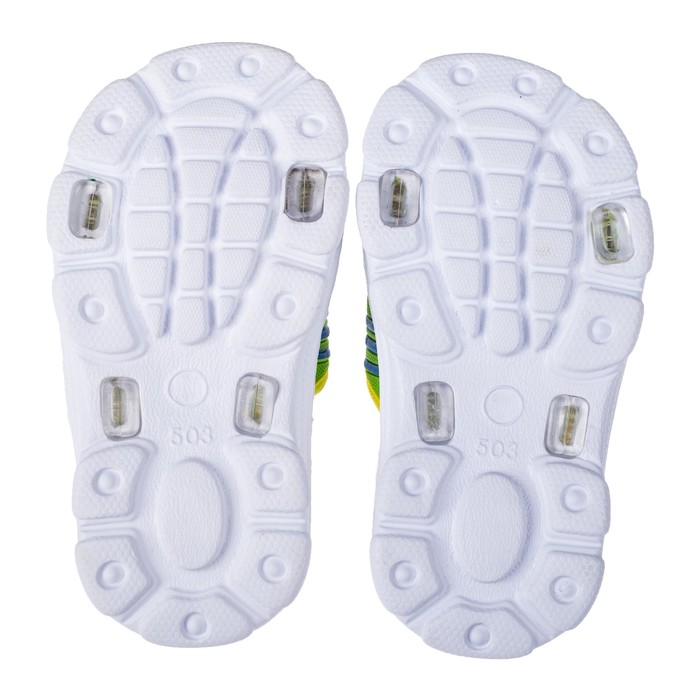 Сланцы детские пляжные арт. BB35001, цвет зелёный/оранжевый, размер 28