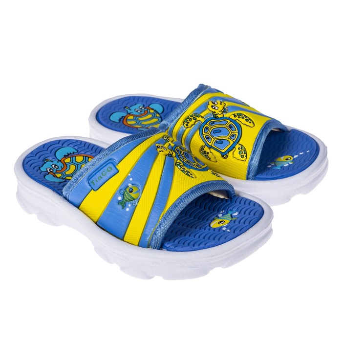Сланцы детские пляжные арт. BB35001, цвет Желто/голубой, размер 24