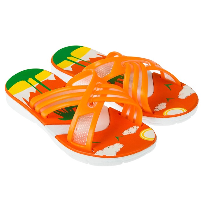 Сланцы детские пляжные арт. BC6-53819, цвет Оранжевый, размер 33