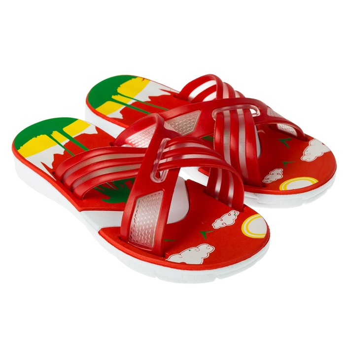 Сланцы детские пляжные арт. BC6-53819, цвет красный, размер 31