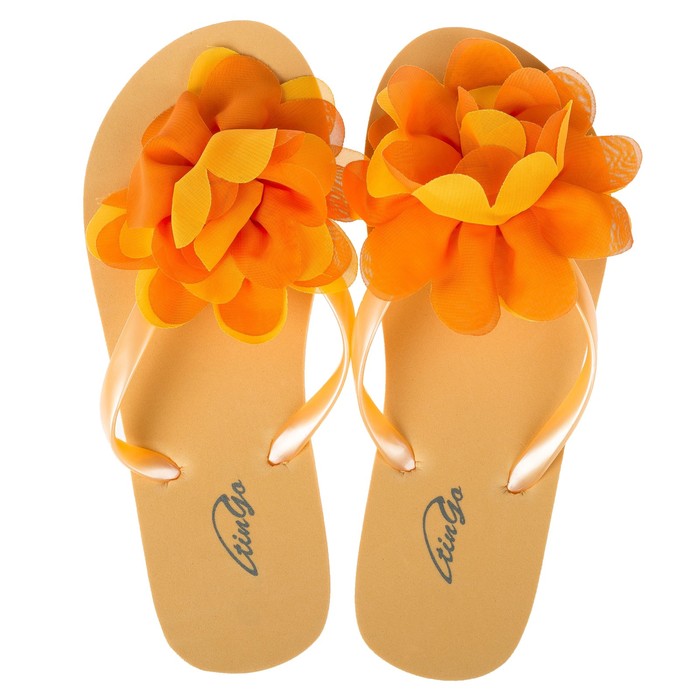 Сланцы женские пляжные арт. BL40150, цвет Оранжевый, размер 36