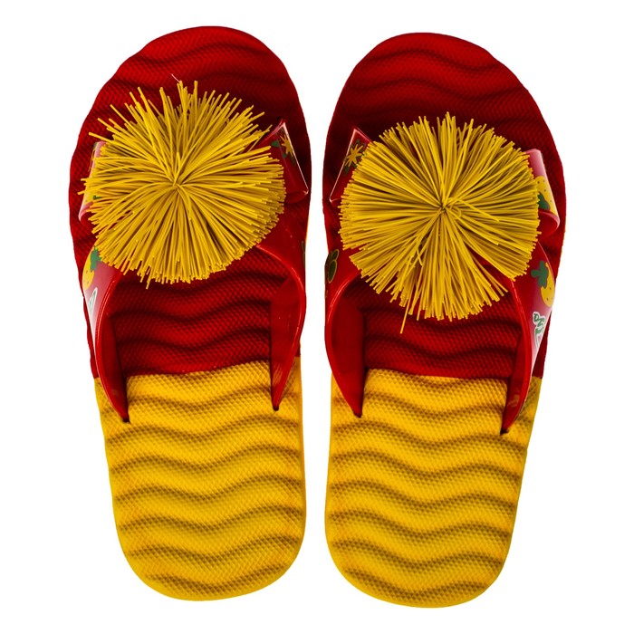 Сланцы детские пляжные арт. BC40724, цвет красно/желтый, размер 34