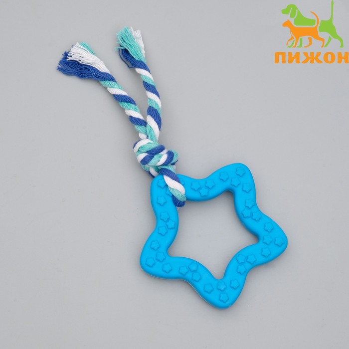 

Игрушка жевательная "Звезда" с канатом, 8 см, микс цветов