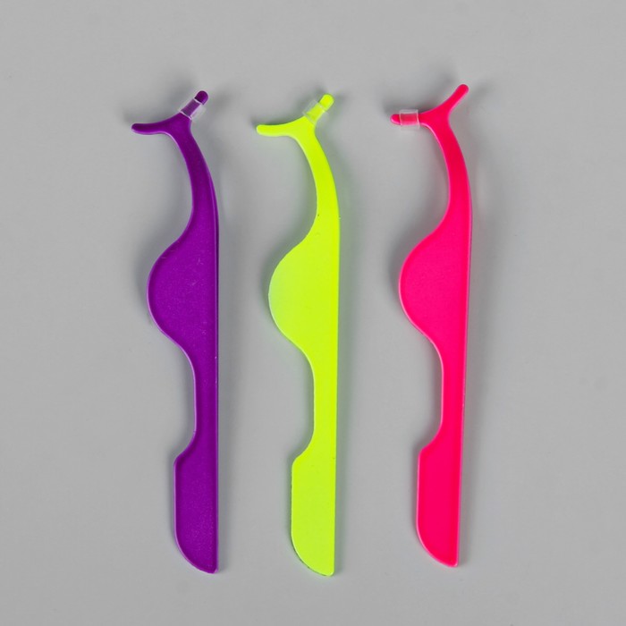 Пинцет для накладных ресниц, 10,7см, цвет МИКС