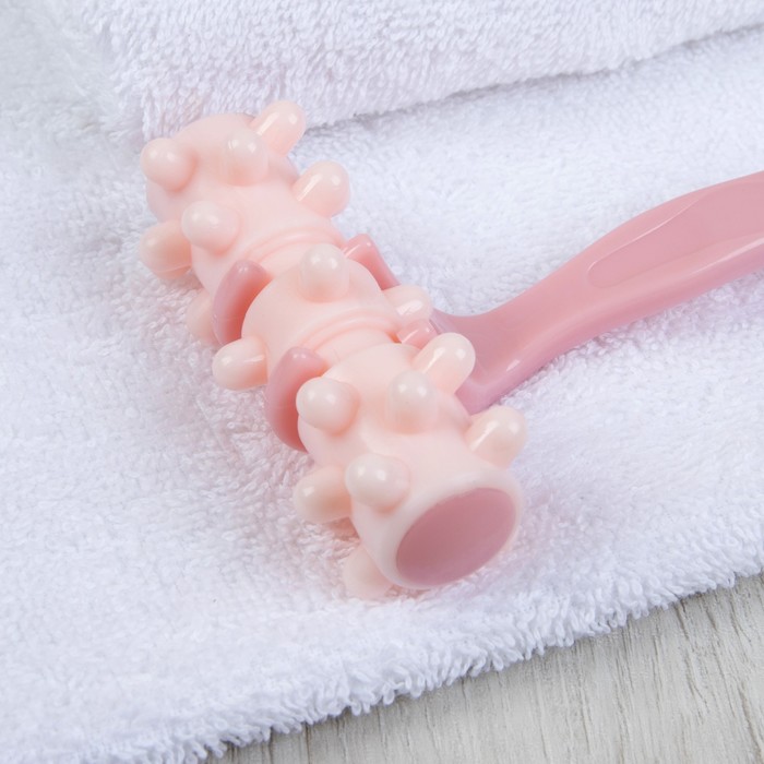 Массажёр универсальный, 3 ролика, цвет МИКС