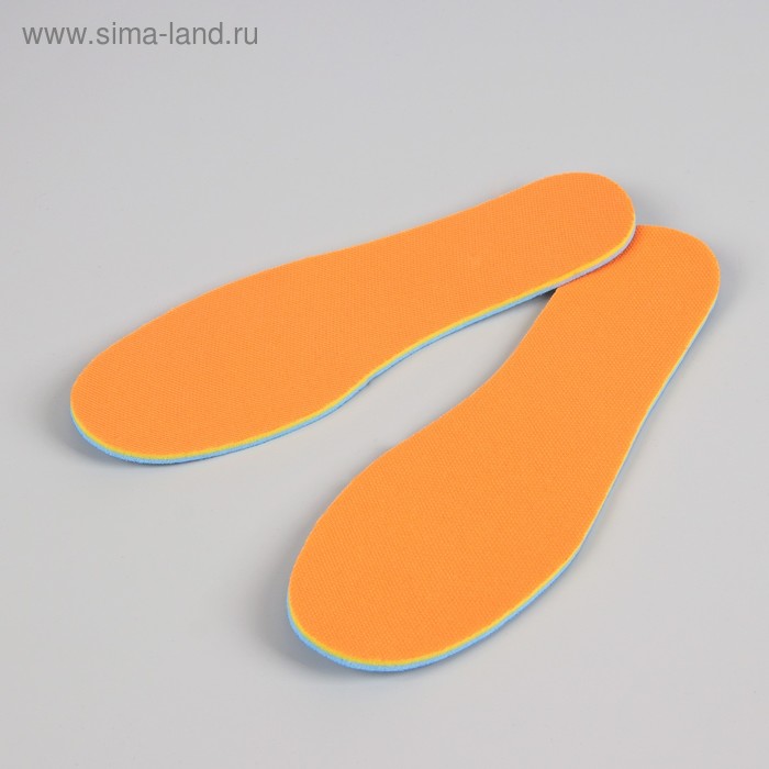 фото Стельки для обуви, 37 р-р, пара, цвет оранжевый/голубой