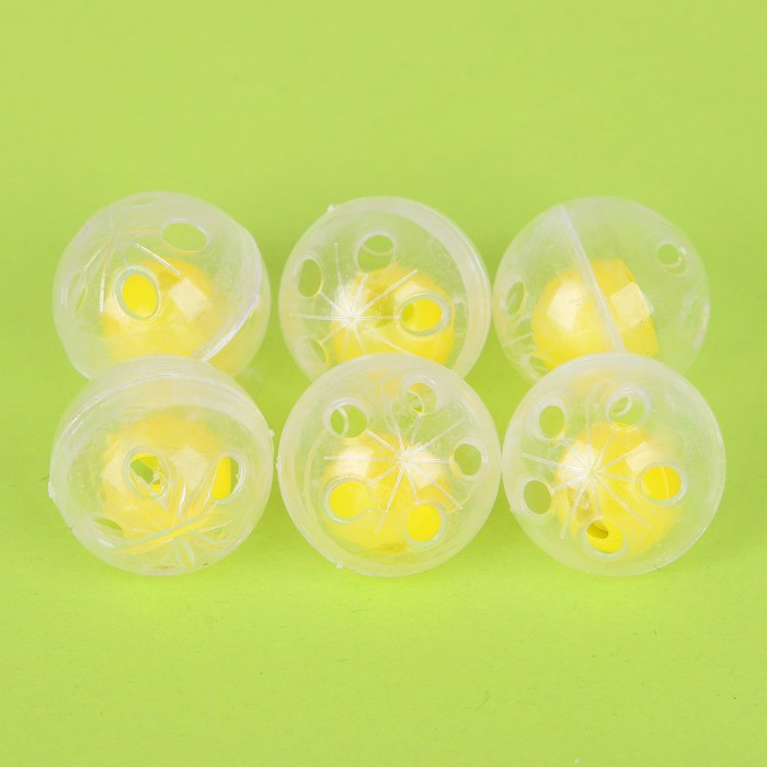 Погремушка, набор 6 шт, размер 1 шт 2,5 см