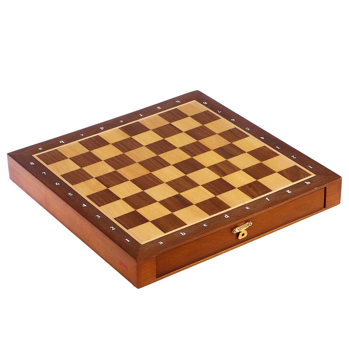 Шахматы деревянные, клетка 2.5 см, (фигуры от 2.5 см до 5.5 см), дно раздвижное, 26х26 см