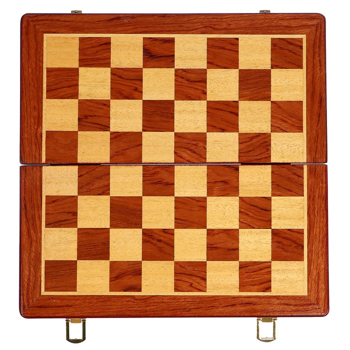 Шахматы магнитные деревянные, клетка 3 см, (фигуры от 3.5 см до 6.5 см), 30х15 см