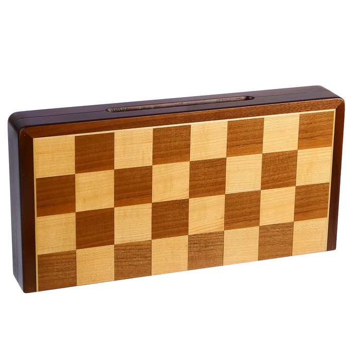 Шахматы деревянные, клетка 4 см, (фигуры от 4 см до 8 см с подложкой), 37.5х18.5 см
