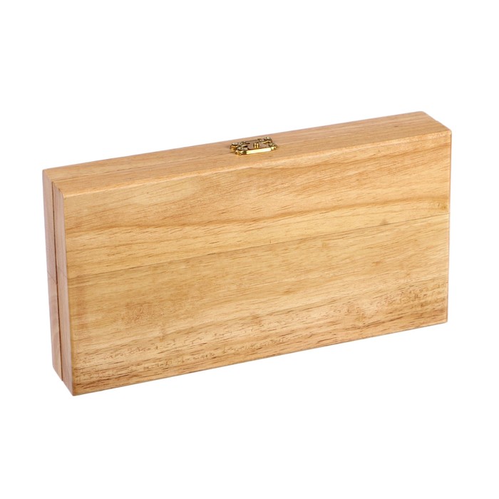 Нарды деревянные, фишка 1.5 см, кубик 1 см, зелёная подложка, 24х4.5х12х5 см