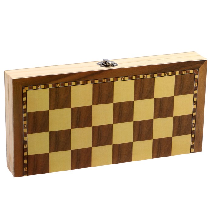 Игра настольная «Шахматы» деревянные, клетка 3 см, фигуры от 3 см до 6.5 см, 4х29х14.5 см