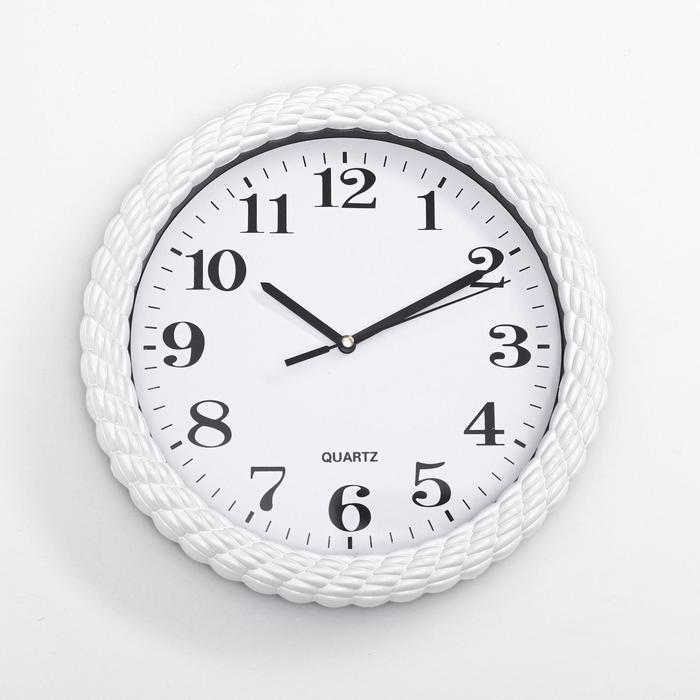 Часы настенные Плетёнка, d-26 см, циферблат 21 см, дискретный ход часы настенные серия классика плетёнка дискретный ход d 26 см циферблат 21 см