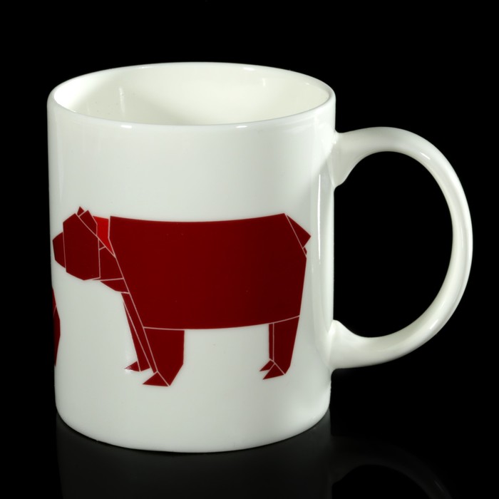 Кружка 350 мл "Оригами медведя"