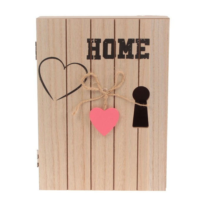 Ключница дерево "Замочная скважина. Home" 24х18х5 см