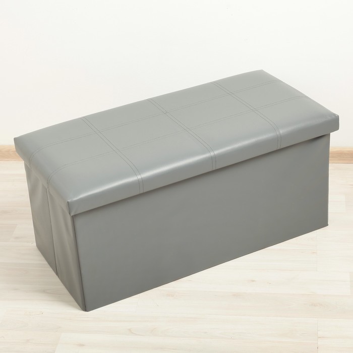 Пуф складной 76х38х36 см "Классика", цвет серый