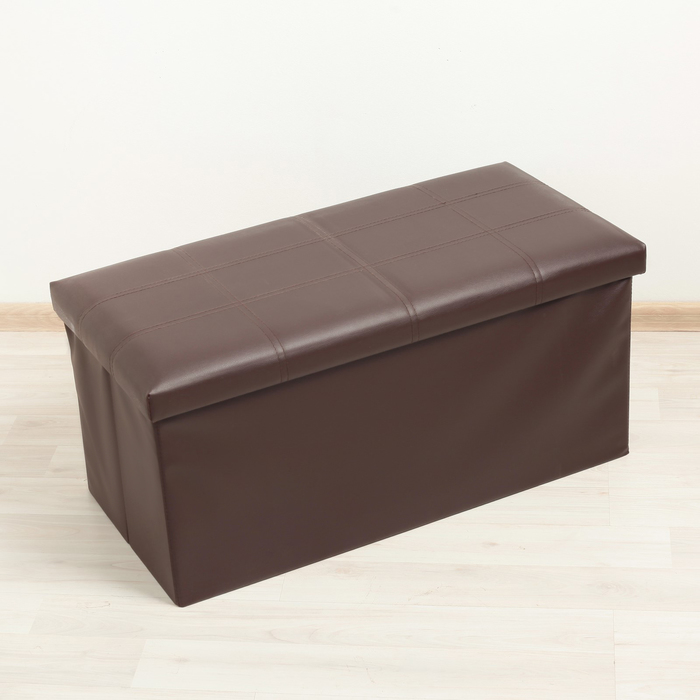 Пуф складной 76х38х36 см "КЛассика", цвет коричневый