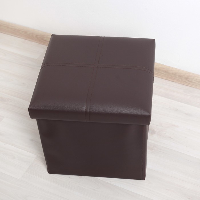 Пуф складной 30х30х30 см "Классика", цвет коричневый