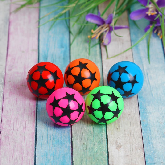 Мяч каучук &quot;Звезды&quot; 3 см, цвета МИКС