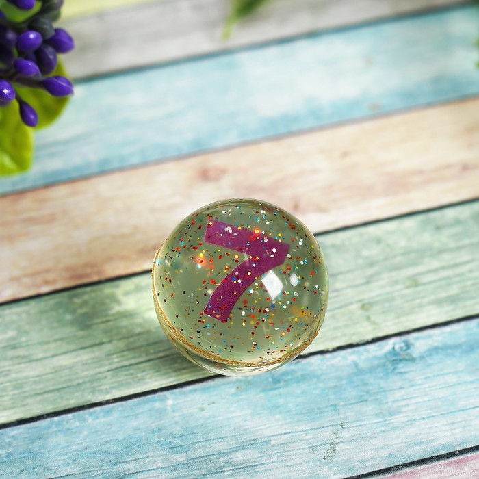 Мяч каучук "Цифры" 3 см, цвета МИКС