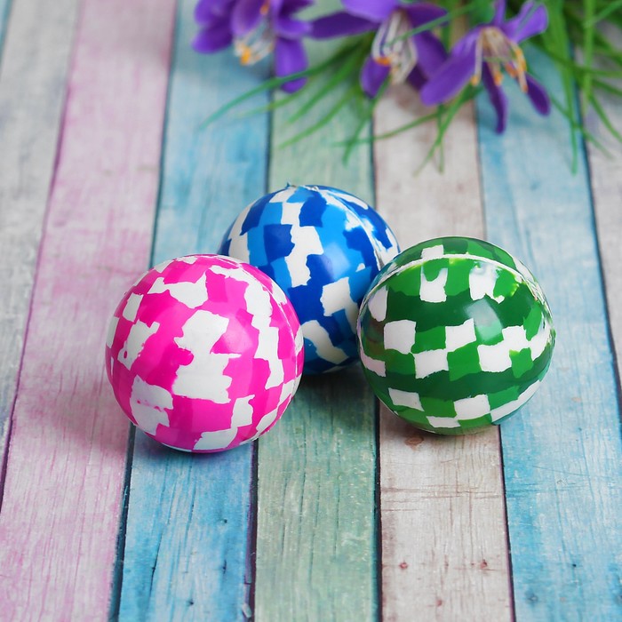 Мяч каучук &quot;Цветной&quot; 4 см, цвета МИКС