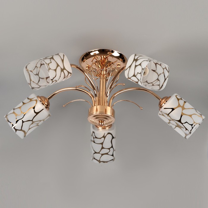 Люстра "Holly" 5хЕ14 60Вт золото 58х58х24см.