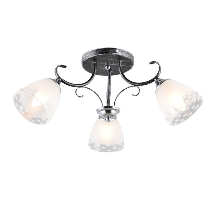 Люстра "Модена" 3xE27 60Вт черный-хром