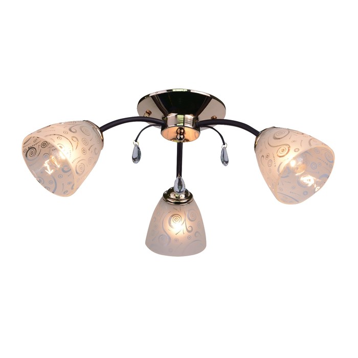 Люстра "Барбара" 3xE27 60Вт золото-черный