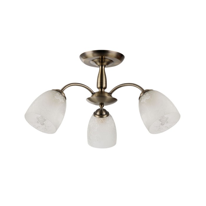 Люстра "Лайма" 3xE27 60Вт бронза 54х54х27см.