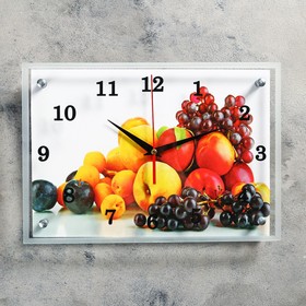Часы настенные, серия: Кухня, "Фрукты", 25х35 см микс