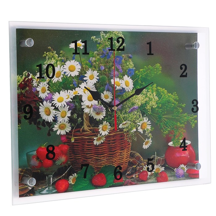 Часы настенные "Дачный букет", 25х35 см