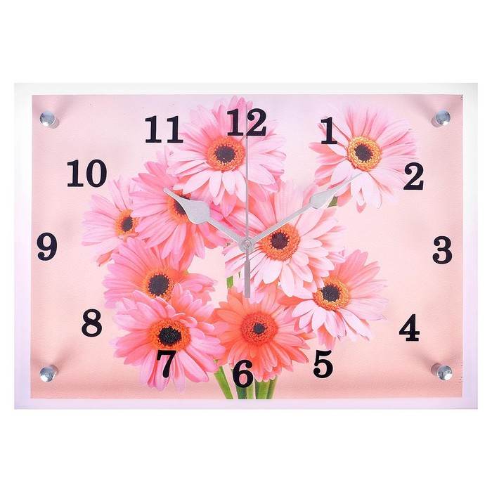 Часы настенные, серия: Цветы, Ромашки, 25 х 35 см