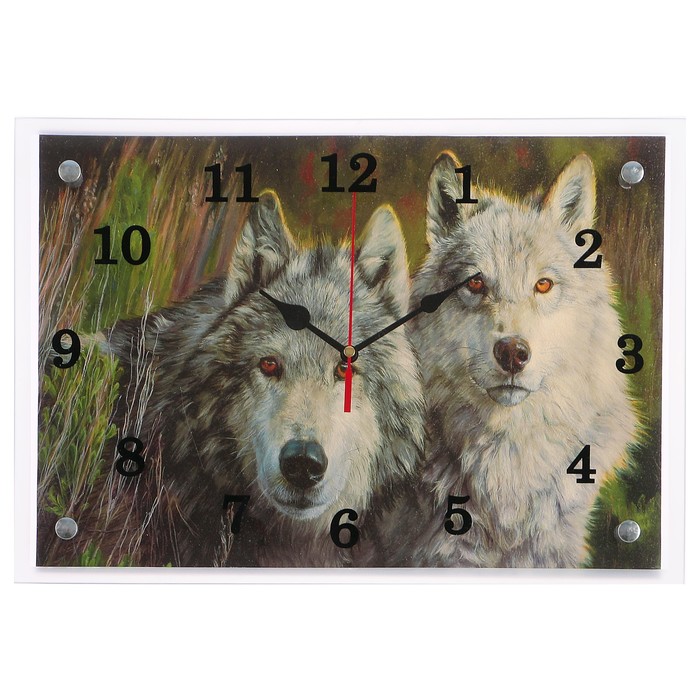 Часы настенные "Волк и волчица", 25х35 см