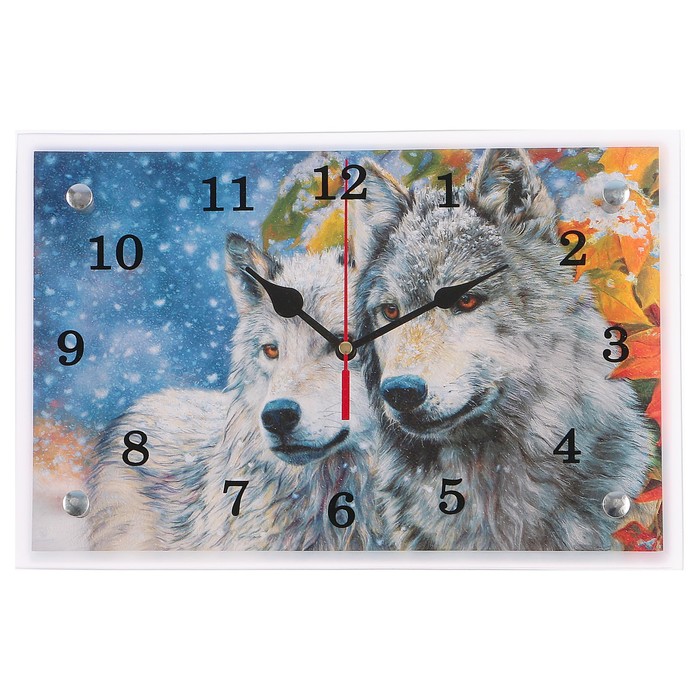 Часы настенные "Волки", 20х30 см