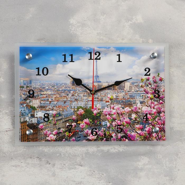 Часы настенные, серия Цветы, Париж, 20х30 см